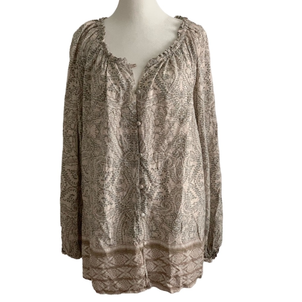 SPENSE Women’s Long Elastic Sleeve Tunic Blouse Shirt Size:XL